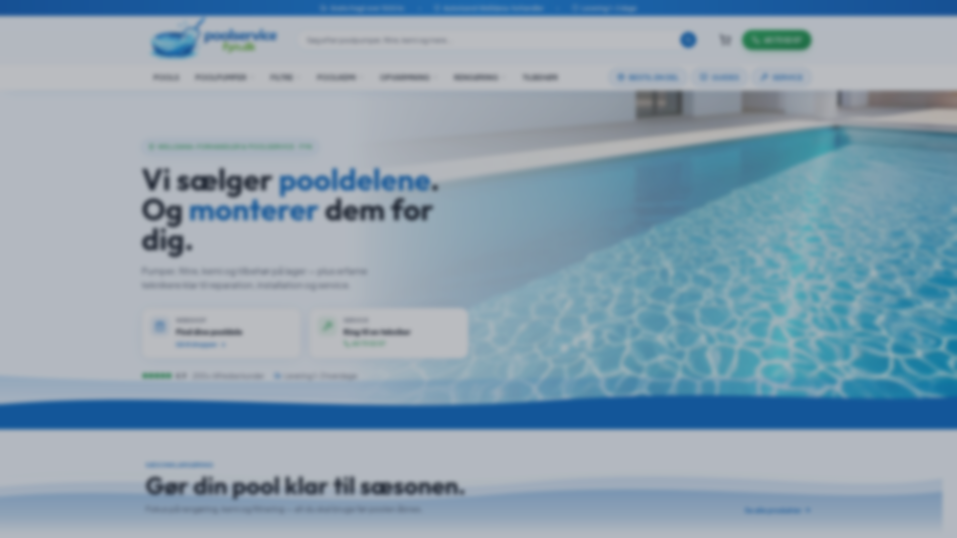Skærmbillede af Poolservice Fyn